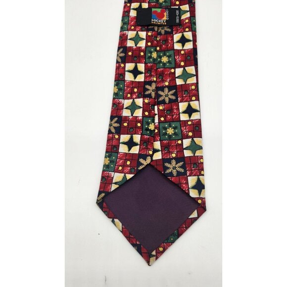 Holiday Necktie Disney Character Mickey Mouse Goofy Donald Duck Tie Mens 56"x4" - Picture 5 of 6
